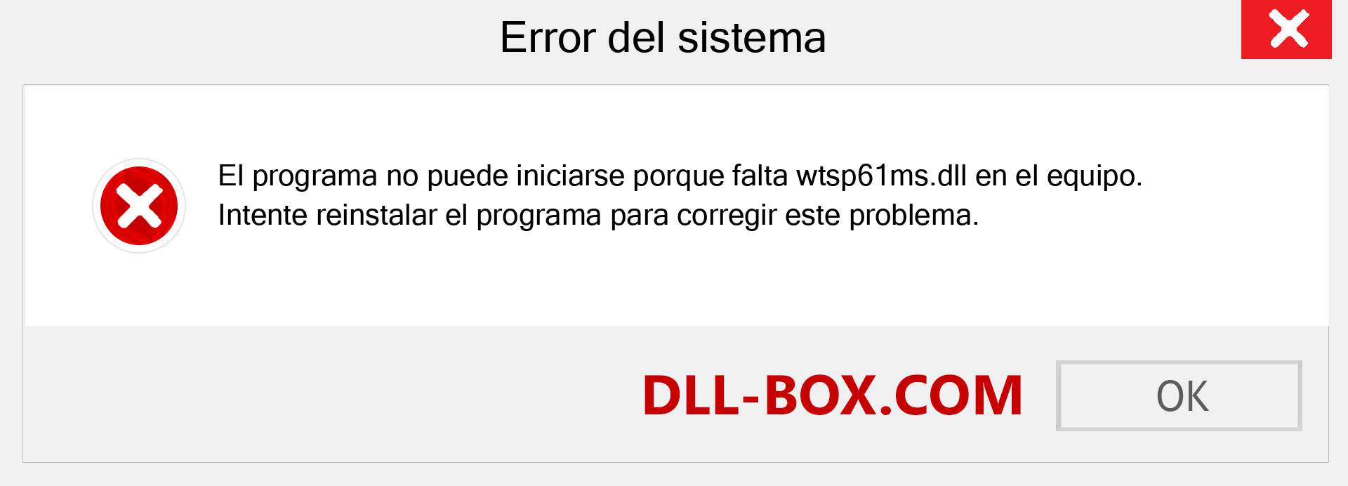 ¿Falta el archivo wtsp61ms.dll ?. Descargar para Windows 7, 8, 10 - Corregir wtsp61ms dll Missing Error en Windows, fotos, imágenes